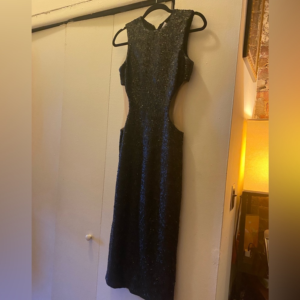 Dress the Population NWT black matte sequin dress - Picture 3 of 8